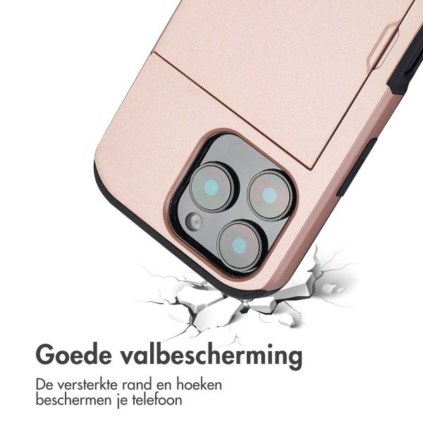 imoshion Backcover met pasjeshouder iPhone 16 Pro - Rosé Goud