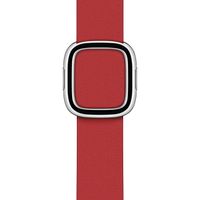 Apple Leather Band Modern Buckle Apple Watch Series 1 t/m 9 / SE (38/40/41 mm) | Series 10 / 11 (42 mm) - Maat L - Scarlet Red