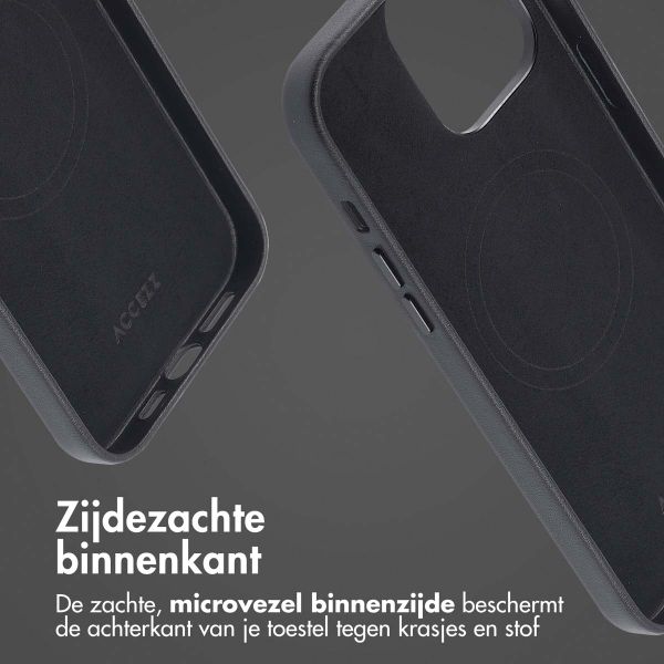 Accezz MagSafe Leather Backcover Apple iPhone 14 Pro Max - Onyx Black