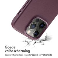 Accezz MagSafe Leather Backcover Apple iPhone 14 Pro - Heath Purple