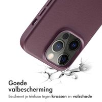 Accezz MagSafe Leather Backcover iPhone 14 Pro - Heath Purple