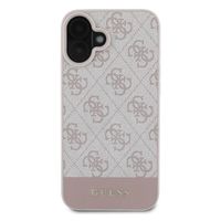 Guess Bottom Stripe 4G Backcover iPhone 16 - Roze