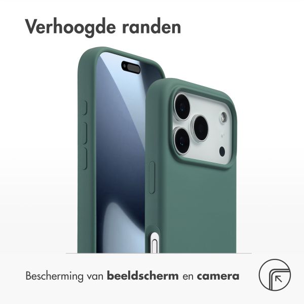 Accezz Liquid Silicone Backcover met MagSafe Apple iPhone 17 Pro - Donkergroen