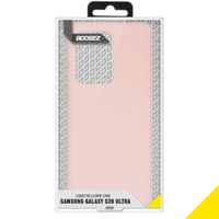 Accezz Liquid Silicone Backcover Samsung Galaxy S20 Ultra - Roze