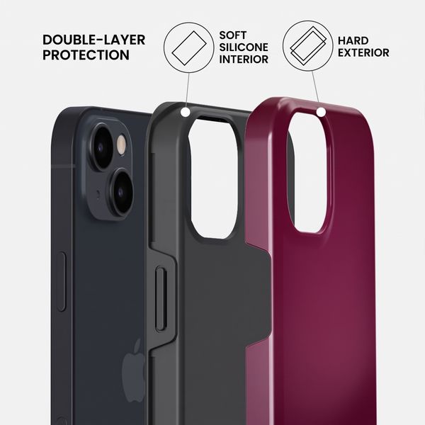 Burga Tough Case with MagSafe Apple iPhone 15 - Dark Cherry