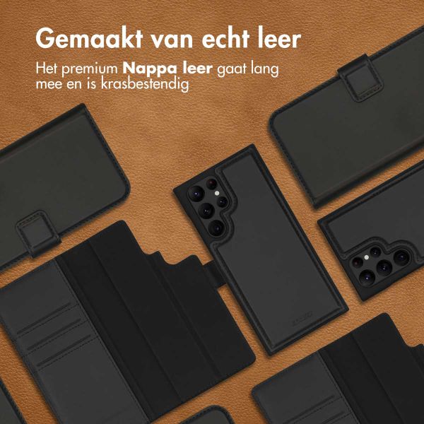 Accezz Premium Leather 2 in 1 Wallet Bookcase Samsung Galaxy S22 Ultra - Zwart