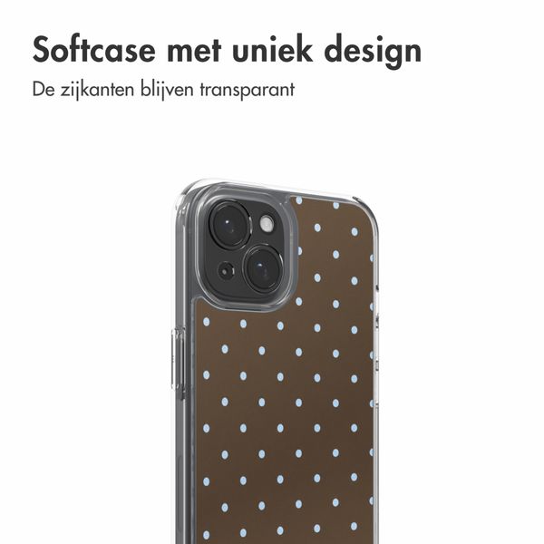 imoshion Design hoesje Apple iPhone 15 - Polka Dot Bruin