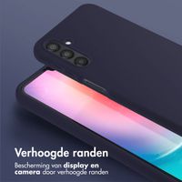 Selencia Siliconen hoesje met afneembaar koord Samsung Galaxy A25 (5G) - Donkerblauw