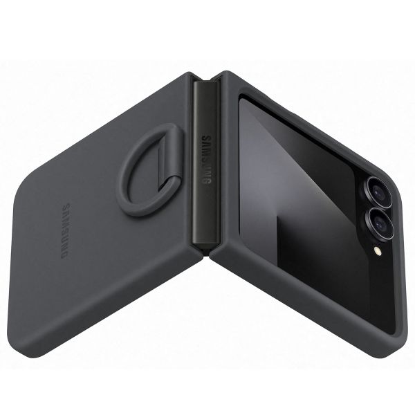 Samsung Originele Silicone Cover Ring Samsung Galaxy Z Flip 6 / Flip 7 FE - Black