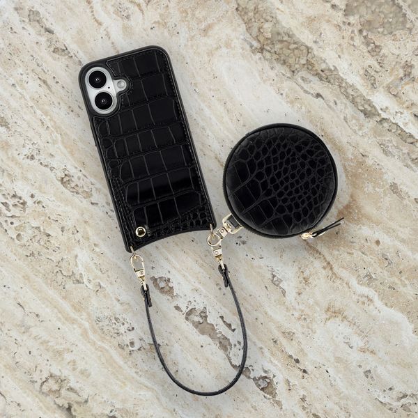 Selencia Nova Mini Pouch - Croco Black
