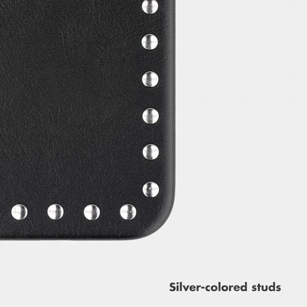 Selencia Studs Back Cover with MagSafe Apple iPhone 15 - Velvet Black