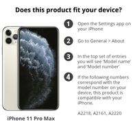 Accezz Wallet Softcase Bookcase Apple iPhone 11 Pro Max - Goud