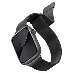 Uniq Dante Mesh Milanese stalen bandje Apple Watch Series 1 t/m 10 / SE / Ultra (2) (44/45/46/49 mm) - Graphite