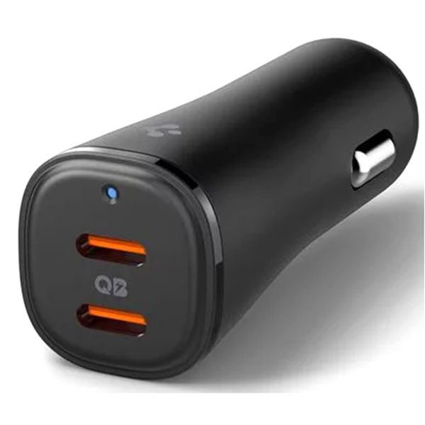 Spigen ArcStation Essential | Auto snellader - 1x USB-C 30 watt + 1x USB-C 20 watt - Zwart