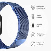 imoshion Milanees magnetisch bandje Apple Watch Series 1 t/m 10 / SE / Ultra (2) (44/45/46/49 mm) - Maat M - Blauw