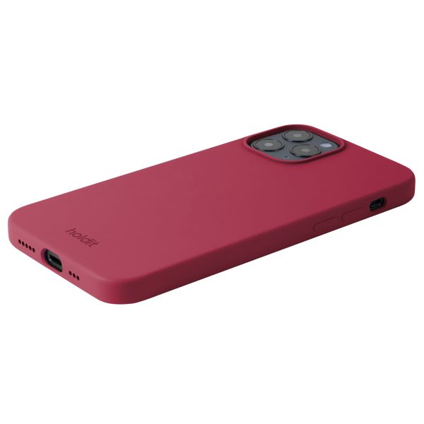 Holdit Silicone Case iPhone 12 (Pro) - Red Velvet