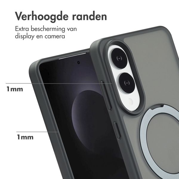 Accezz Ring Stand Backcover met MagSafe Samsung Galaxy S25 Edge - Zwart