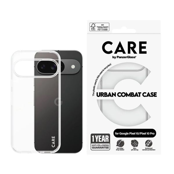 CARE by PanzerGlass Urban Combat Case Google Pixel 10 / 10 Pro - Clear