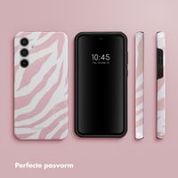 Selencia Vivid Tough Backcover Samsung Galaxy A55 - Colorful Zebra Old Pink