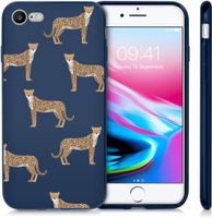 imoshion Design hoesje iPhone SE (2022 / 2020) / 8 / 7 - Luipaard - Blauw