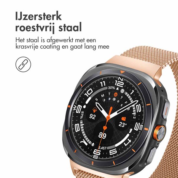 imoshion Milanees magnetisch bandje Samsung Galaxy Watch Ultra (2024/2025) - Rosé Goud