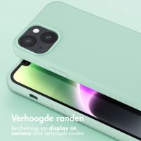 Selencia Siliconen hoesje met afneembaar koord Apple iPhone 14 - Turquoise