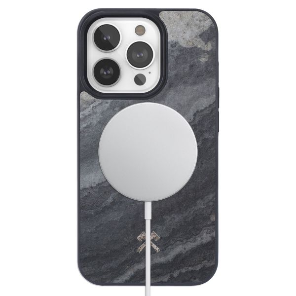 Woodcessories Bumper Case MagSafe iPhone 15 Pro - Stone Camo Gray Black