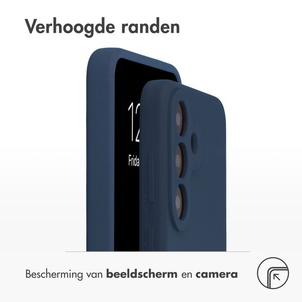 Accezz Liquid Silicone Backcover met MagSafe Samsung Galaxy S26 FE - Donkerblauw