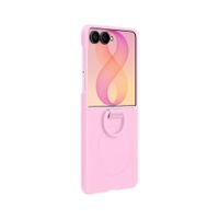Samsung Silicone Magnet Cover Ring Samsung Galaxy Z Flip 8 - Roze