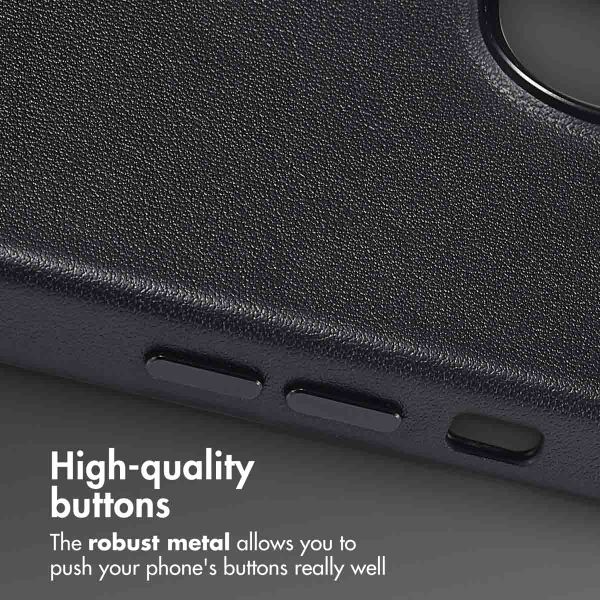 Accezz Leather Back Cover with MagSafe Apple iPhone 14 - Onyx Black