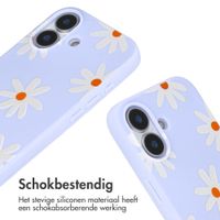 imoshion Siliconen design hoesje met koord Apple iPhone 17 - Lila Flower Distance
