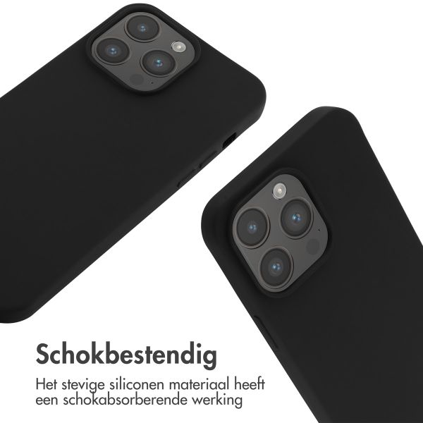 imoshion Siliconen hoesje met koord iPhone 14 Pro Max - Zwart