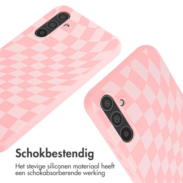 imoshion Siliconen design hoesje met koord Samsung Galaxy A34 (5G) - Retro Pink