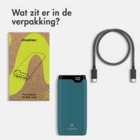 imoshion Powerbank 20.000 mAh - 22,5W Snellader - USB-C / USB-A - Petrol Green