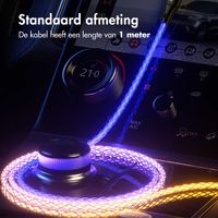 imoshion Lichtgevende Snellaadkabel RGB - USB-A naar Lightning kabel - 1 meter