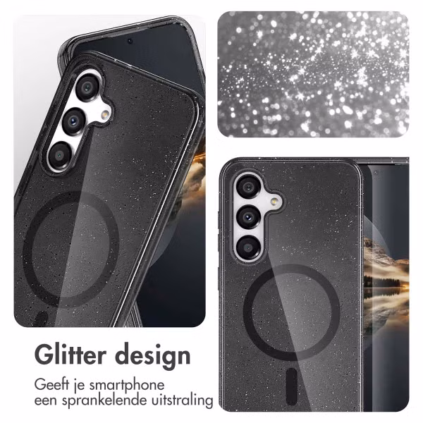 imoshion Sparkle Backcover met MagSafe Samsung Galaxy S24 - Glitter Zwart