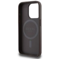 Guess 4G Metal Logo Backcover MagSafe iPhone 15 Pro - Bruin