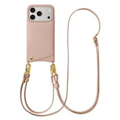 Selencia Nova Telefoonhoes met Koord en Pashouder Apple iPhone 17 Pro - Dusty Rose