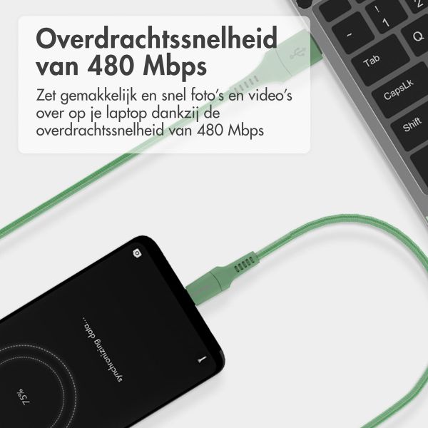 imoshion Braided USB-C naar USB kabel - 2 meter - Groen