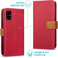 imoshion Luxe Canvas Bookcase Samsung Galaxy A51 - Rood