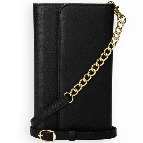 Selencia Tierra Uitneembare Slang Clutch iPhone Xs / X - Zwart