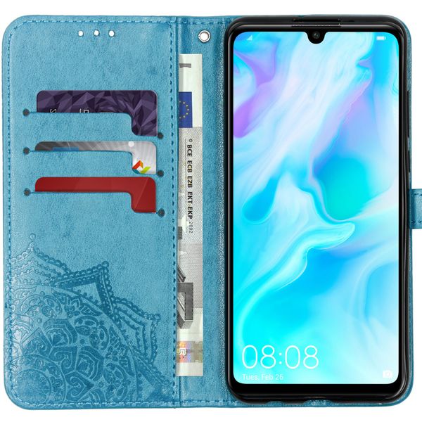 Mandala Bookcase Huawei P30 Lite - Blauw