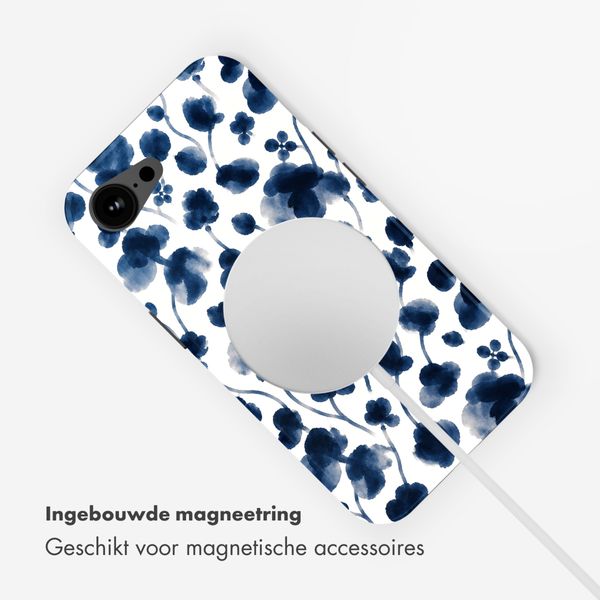 Selencia Vivid Backcover met MagSafe Apple iPhone 17e / 16e - Midnight Blossom