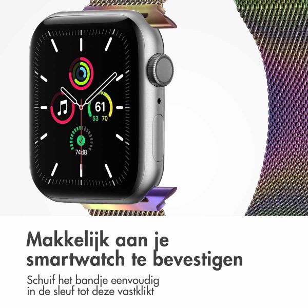 imoshion Milanees magnetisch bandje Apple Watch Series 1 - 9 / SE (38/40/41 mm) | Series 10 / 11 (42 mm) - Maat M - Colorful