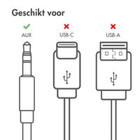 imoshion AUX kabel - 3,5 mm / Jack audio kabel - Male to male - 1 meter - Wit