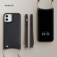 Selencia Nova Phone Case with Cord and Card Holder Apple iPhone 12 (Pro) - Black