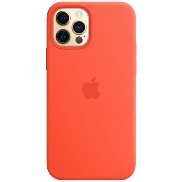 Apple Silicone Backcover MagSafe iPhone 12 (Pro) - Electric Orange