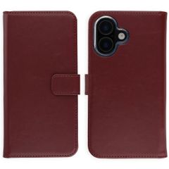 Selencia Genuine Leather Wallet Case Apple iPhone 17 - Burgundy