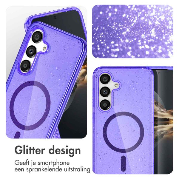 imoshion Sparkle Backcover met MagSafe Samsung Galaxy S25 - Glitter Paars