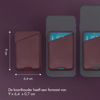 Accezz Leren Kaarthouder - Geschikt voor MagSafe en Qi2 - Heath Purple